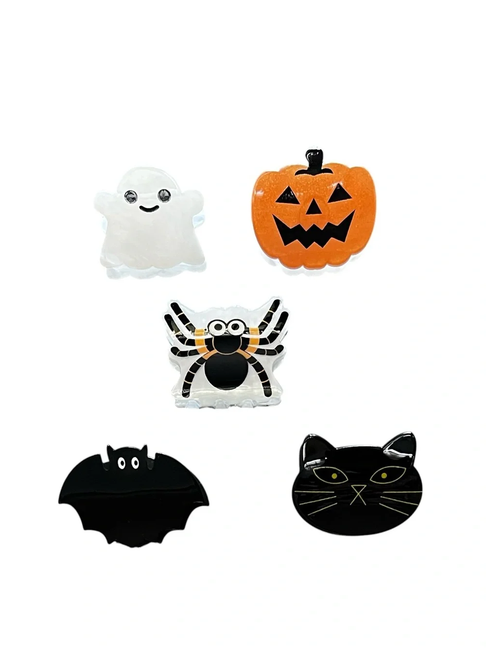 White Friendly Ghost Iridescent Glossy Halloween 1.5
